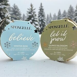 Spongelle - Holiday Gift Duo - Winter Rose & Quince Blossom - Infused Buffers